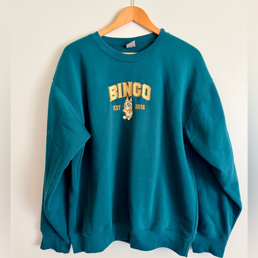Bingo Teal Crewneck Sweatshirt